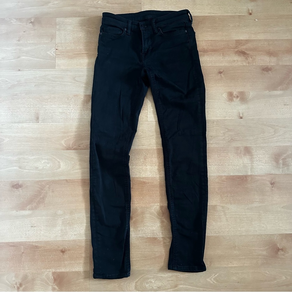 ALLSAINTS black MAST stretch skinny lowrise Jeans